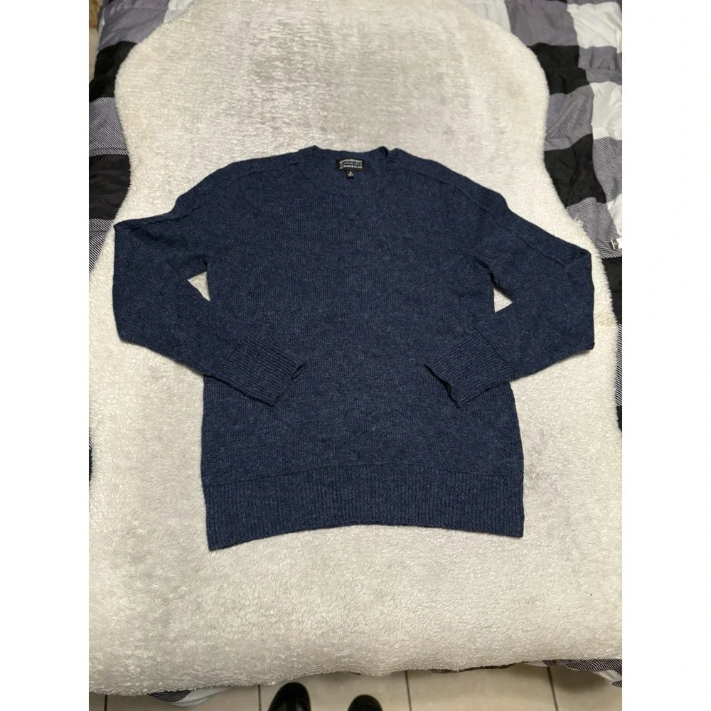 Banana Republic J.C. Rennie Shetland Wool Crewneck Sweater Men's Medium Blue